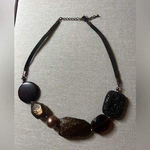 Brown Adjustable Stone Necklace